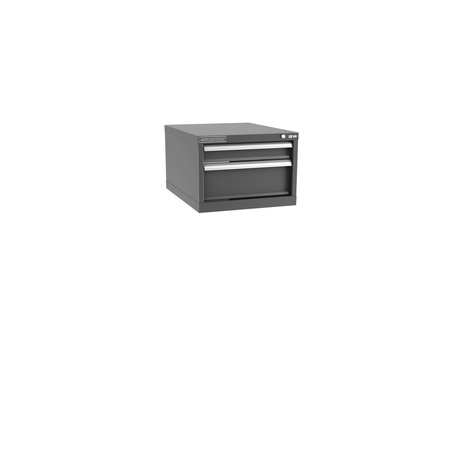 CHAMPION TOOL STORAGE Modular Drawer Cabinet, 2 Drawer, Dark Gray, Steel, 22 in W x 28-1/2 in D x 15-3/4 in H N6000202ILC-DG